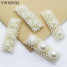 Beautiful Pearl Hair Clip for Girl Elegant Lovely Design Snap Barrette Stick Hairpin Hair Styling Accessories 1pcs Batch