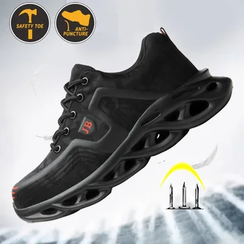 

Steel Toe Safety Shoes Industrial & Construction Puncture Proof Men Women Breathable Mesh Work Shoes Protective Footwear