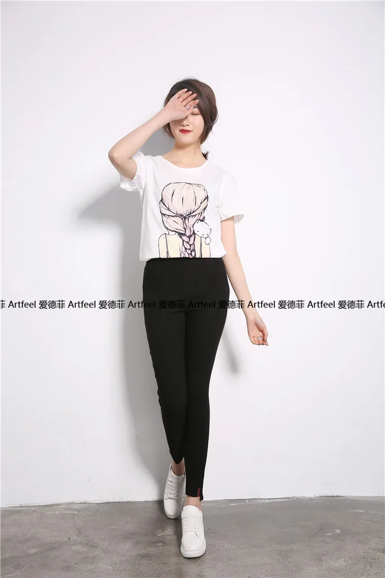 Autumn And Winter Large Size Dress New Style Pocket WOMEN'S Leggings Fat Mm Large Size Irregular Foot Mouth Webbing Leggings