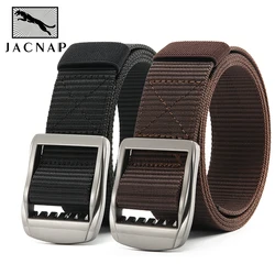 JACNAIP Tactical Nylon Mens Belt Army Heavy Leather Belts Automatic Adjustable Military Metal Buckle Belt for Men ремень мужской