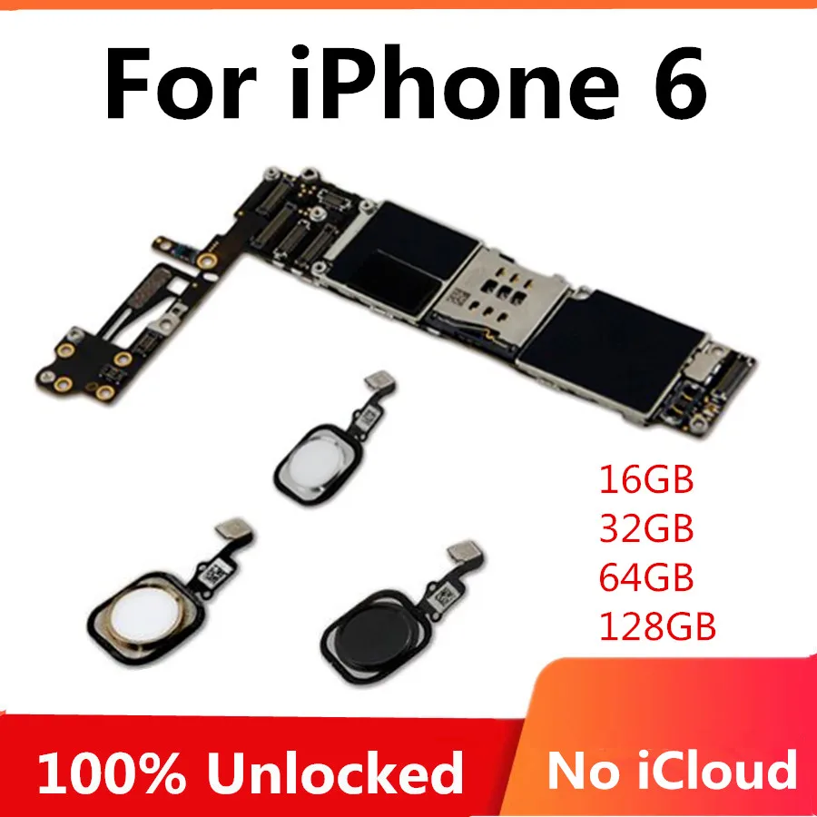 100% оригинальная разблокированная материнская плата для iphone 6 4 7 дюйма с сенсорным