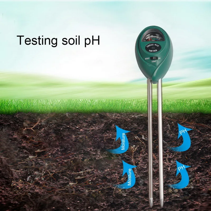 3 In 1 Plant Flowers PH Tester For Garden Moisture Measuring Humidity Light Meter Hydroponics Analyzer Detector Hygrometer | Инструменты