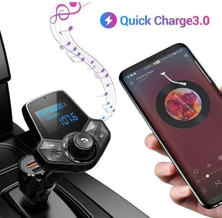Bluetooth FM передатчик автомобильный комплект MP3 музыкальный плеер USB модулятор