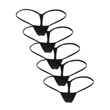 

5Pcs Womens Sexy Underwear Panties Micro Mini Thong G-String Lingerie Panty Sexy Thong Sexy thong ladies breathable and comforta