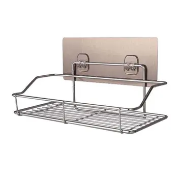

Punch-Free Toilet Bathroom Shelf Stainless Steel Toilet Washroom Storage Sink Kitchen Triangle Wall Hanging Shelf