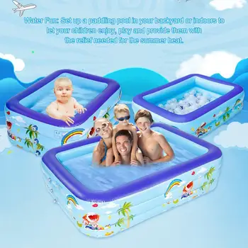 

Inflatable Swimming Pool Thick Safe Inflatable Pool Summer Water Party Supply for Baby Kids Adult