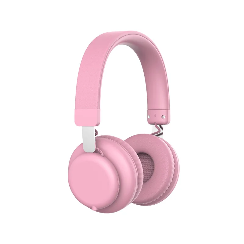 BH2 wireless Bluetooth Headphones with Microphone Gaming earphone HiFi Stereo Headset Macaron pink for Women Girl Kids Gifts