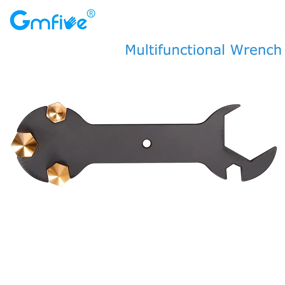 GmFive Запчасти для 3D-принтеров, гаечный ключ 5 в 1, гаечный ключ, гаечный ключ, многофункциональный гаечный ключ, насадка, инструмент для 3d MK8 MK10