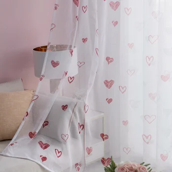 

2020 Floral Sheer Curtains For Living Room Bedroom Curtains For Kitchen Printed Tulle For Curtains Drapes Door Fabric