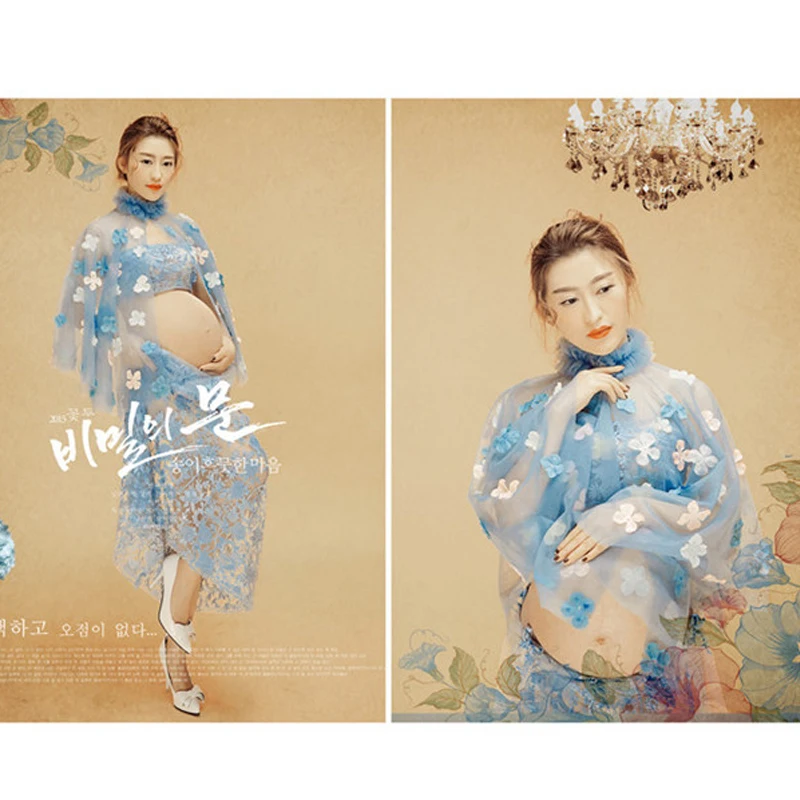 Lace Openwork Skirt for Sexy Pregnant Women Maternity Photography Clothing New Photo Studio Maternity Clothing