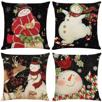 

2020 Christmas Creative Pillow Colorful Christmas Pattern Decorative Pillow Soft and Breathable Comfortable Washable Pillow