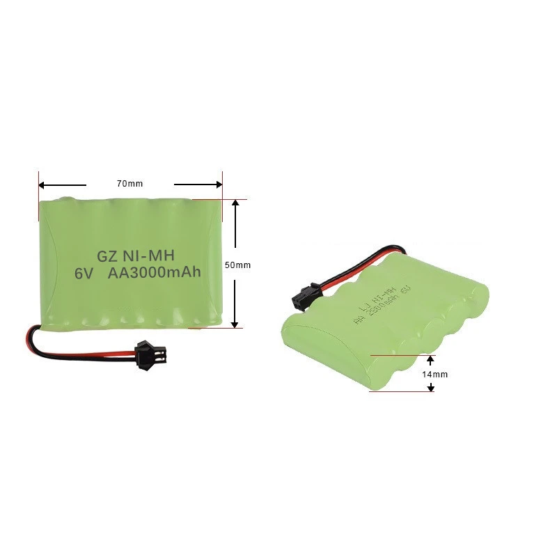 Upgrade 6v 3000mah NiMH Battery Charger sets For Rc Toys Cars Tank Truck Robots Guns Boats AA Ni-MH 6v Rechargeable Battery Pack