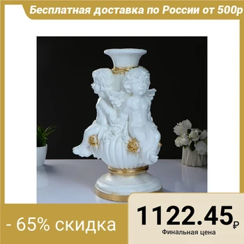 

Figure - stand "Three angels on a ball" white-gold, 26x26x44 cm 4504429