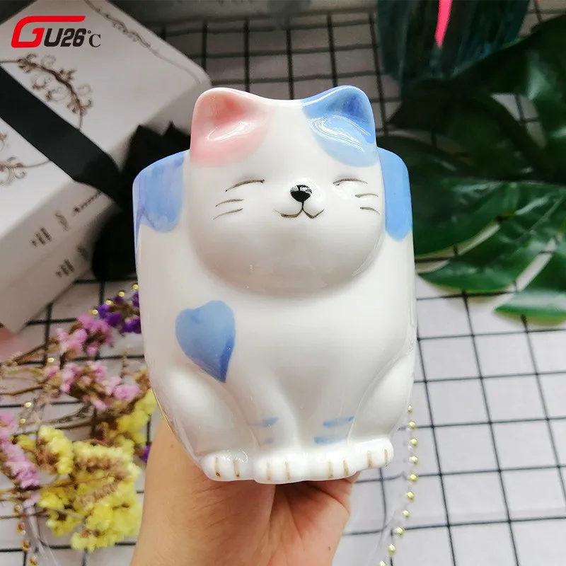 

275ml Ceramic Cute Cat Mugs Coffee Tea Milk Animal Cups With Handle Drinkware Nice Gifts Novelty Design