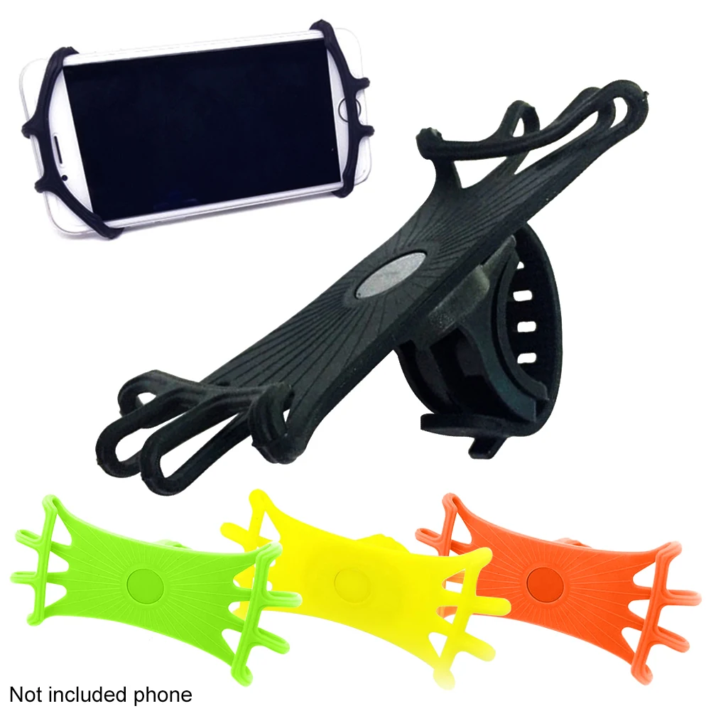

Portable 360 Rotating Bike Phone Holder Shock Absorbing Adjustable Stable Handle Anti Slip Clip Mount Silicone Band Motorcycle
