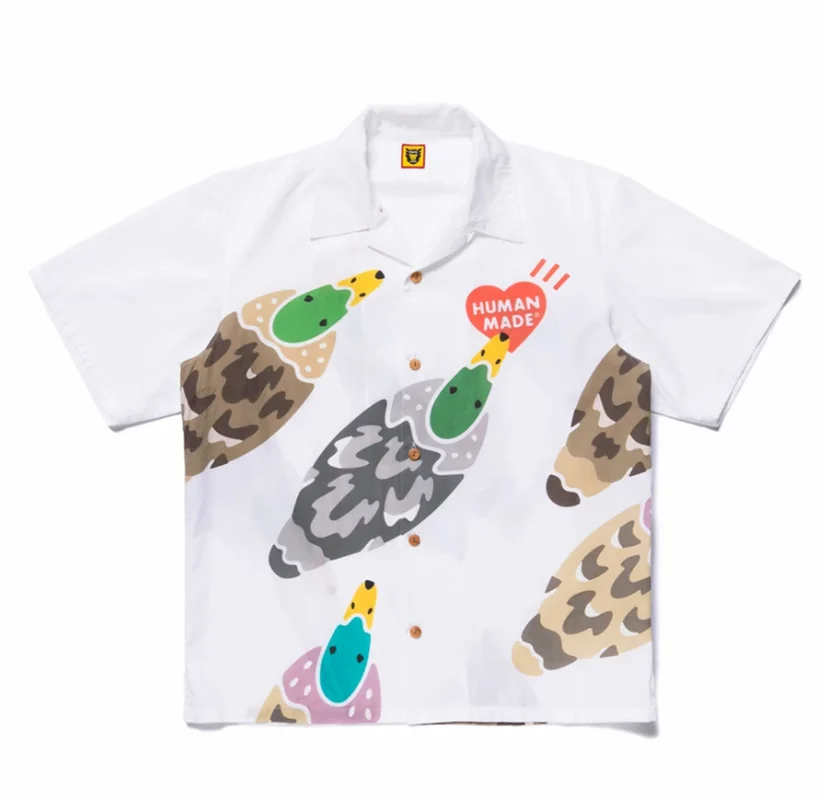 Рубашка из высококачественной ткани с принтом утки для мужчин и женщин|Футболки|