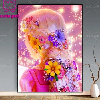 

DIY Diamond Painting Anime Flower Girl Back View 5d puzzle Diamond Art Embroidery New Arrival Mosaic Handmade rhinestone Decor