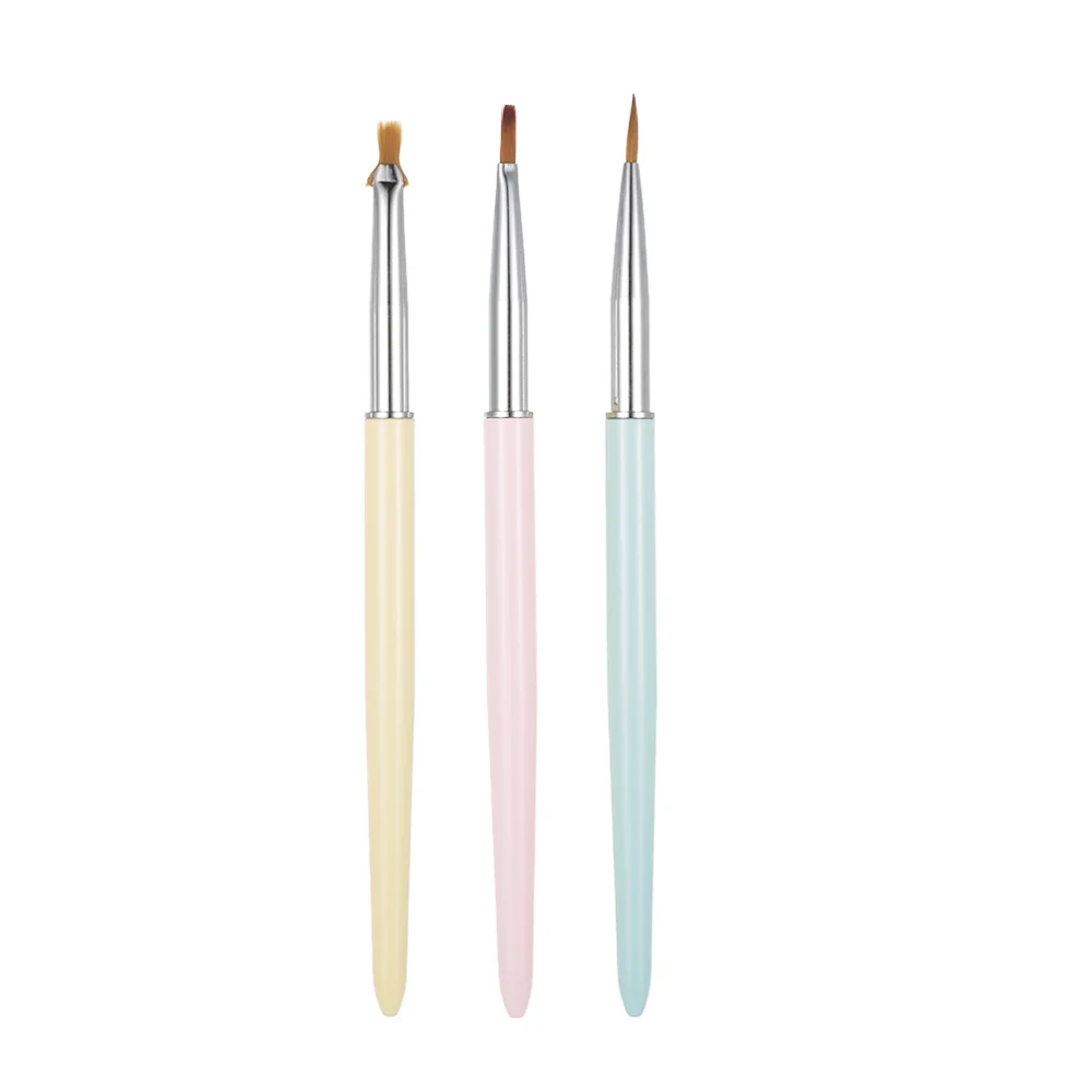 

3Pcs Nail Brushes Kit Professional UV Gel Dotting Painting Drawing Line Pen Nail Art Brush Manicure Tool Nail Liner Design Pen