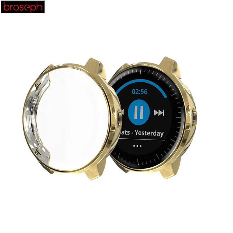 Протектор для часов чехол Крышка для смарт-часов Garmin vivoactive 3 Music Edition ТПУ Корпус наручных часов рамки для Garmin Смарт-часы защитный чехол s - Цвет: Gold