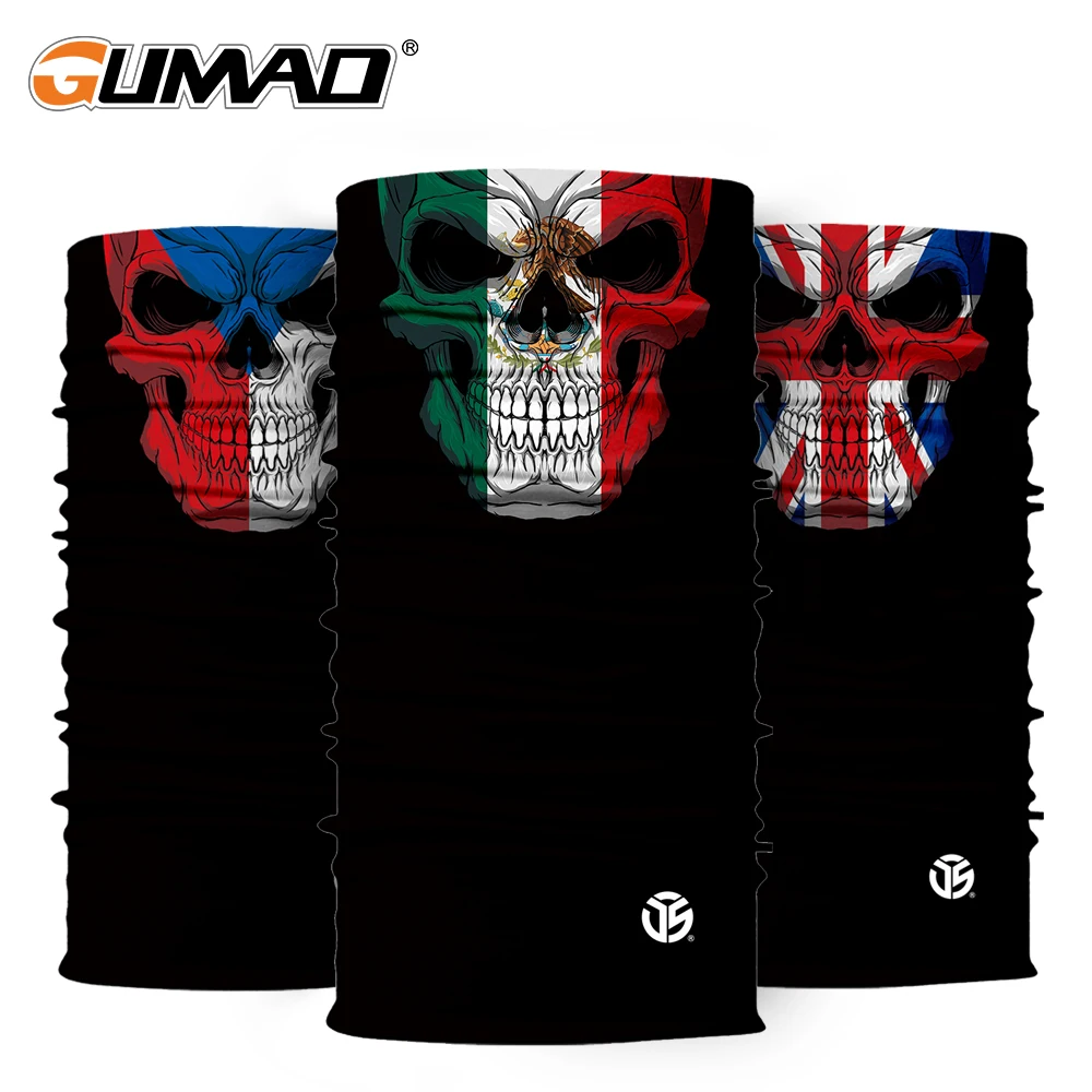 Бесшовная бандана Волшебная горлышко череп скелет маска для лица щит бега езды