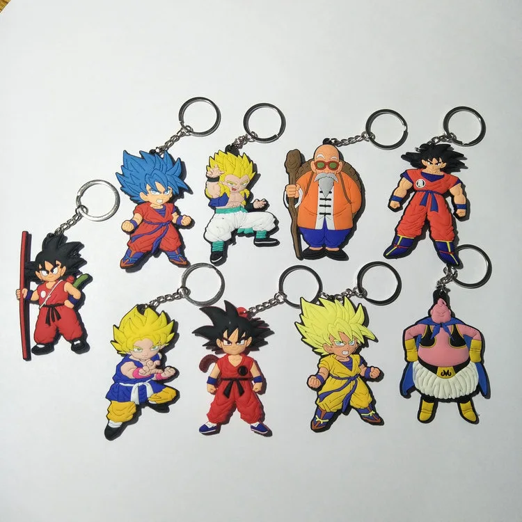 Брелок Dragon Ball Super Saiyan, брелок для ключей, кулон с драконом, рекламный подарок, двухсторонняя цепочка для ключей, Сунь Укун