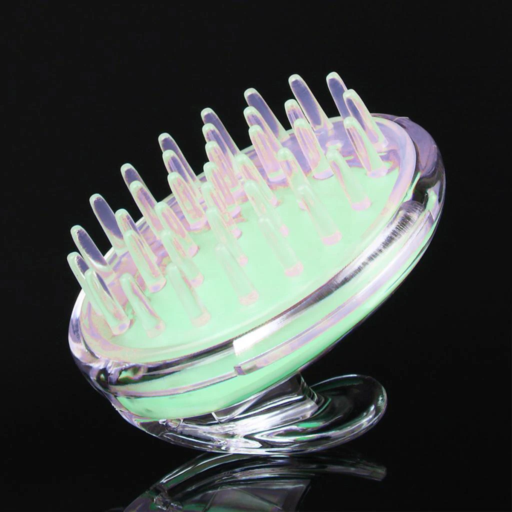 1x Hair Scalp Massager Shampoo Brush, Dandruff Head Massage Hairbrush Comb w/ Soft Flexible Silicone Teeth