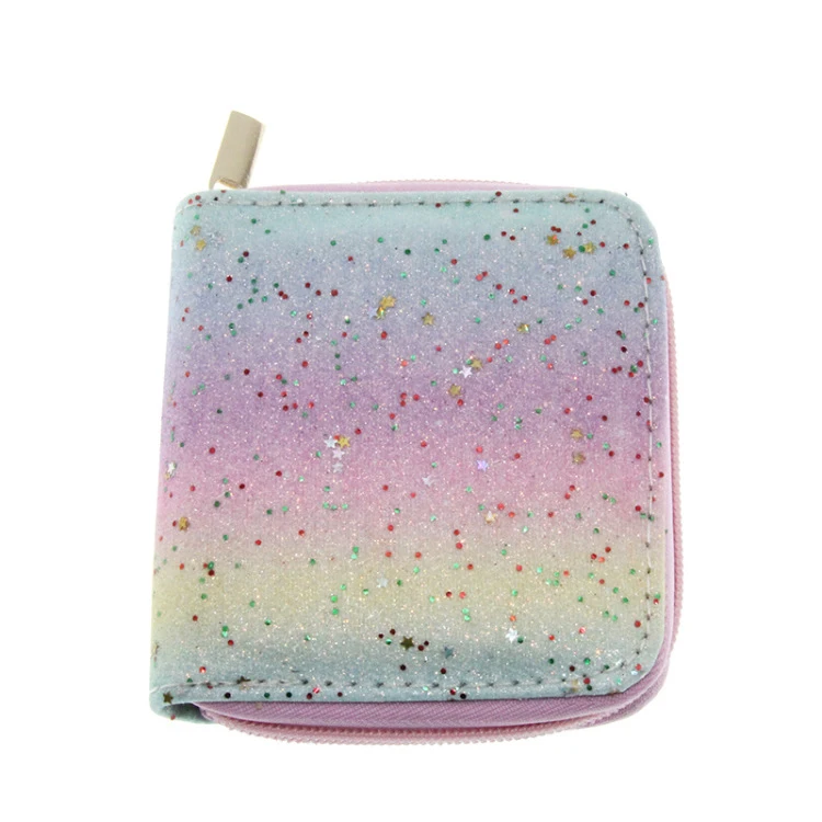 Мини милый лазерный женский кошелек Женский кожаный держатель для карт кошельки