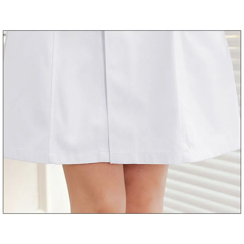 Thickening in autumn and winter ladies White coat laboratory Robe science lab coat beauty salonSlim uniform clothing