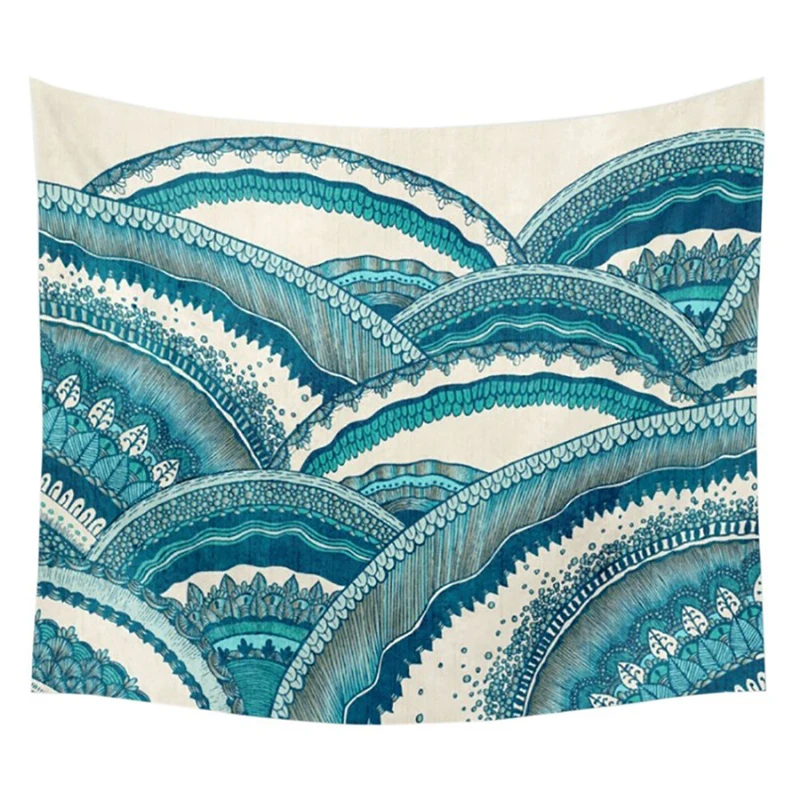 Закат лес океан и горы настенный гобелен с романтическими картинками искусство природа домашний декор 150*130 см