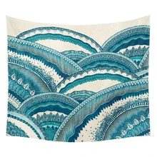 Закат лес океан и горы настенный гобелен с романтическими картинками искусство природа домашний декор 150*130 см