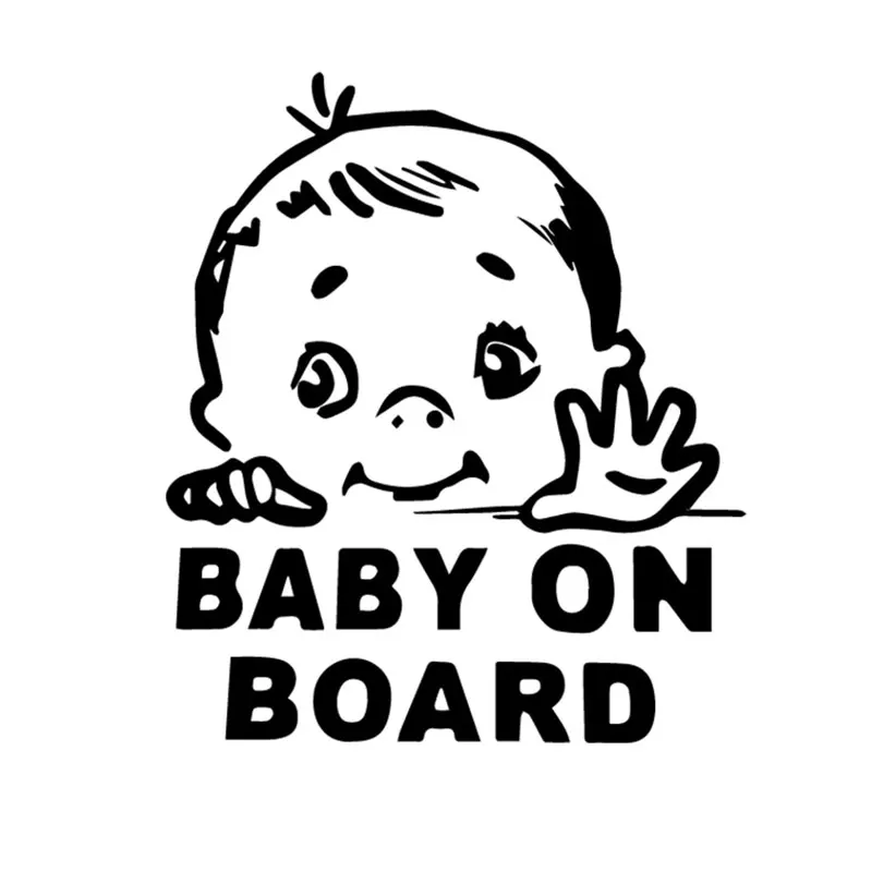 Cute Baby Stickers for cars 3D PVC Baby on Board Decals for Auto