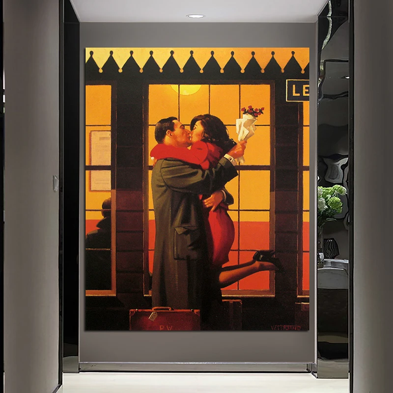 OUCAG Back Where You Belong By Jack Vettriano Poster And Prints Cuadros Canvas Painting Art Pictures Graphic For Living Room | Дом и сад