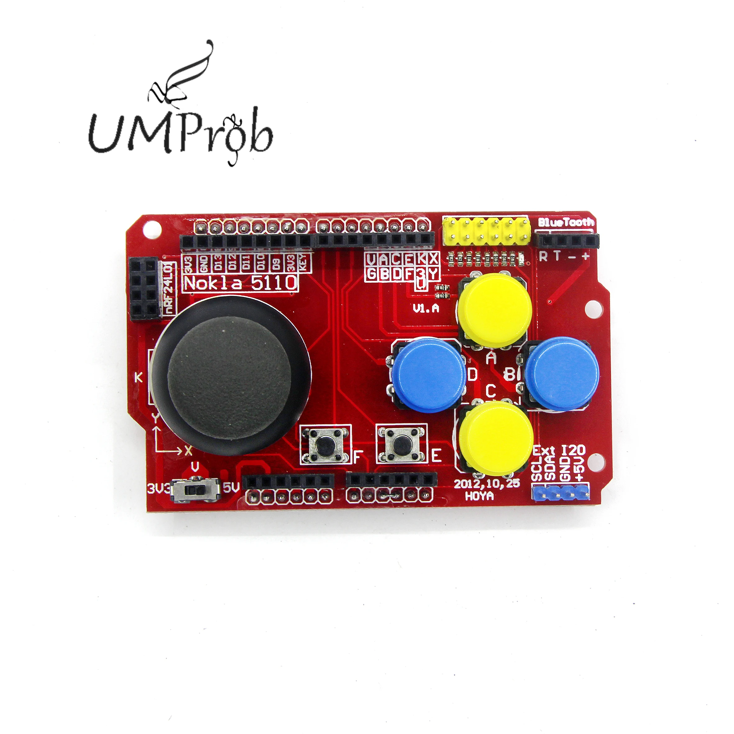

Joystick Shield Expansion Board Analog Keyboard and Mouse Function Joystick Shield V1.2 for arduino DIY Kit