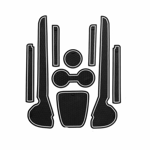 Polo GTI R 2011 2012 2013 2014 2015 2016 Anti-Slip Door Groove Mat For Volkswagen V W Polo GTI R Gate Slot Coaster Mat Carpet White 2011-2018 Polo