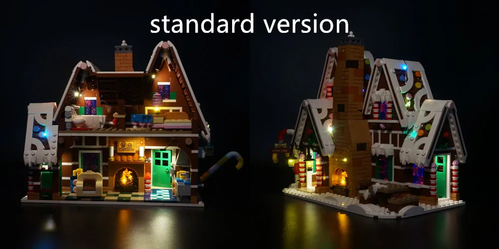 Набор со светодиодный Ной подсветкой для конструктора Lego 10267 имбирный дом