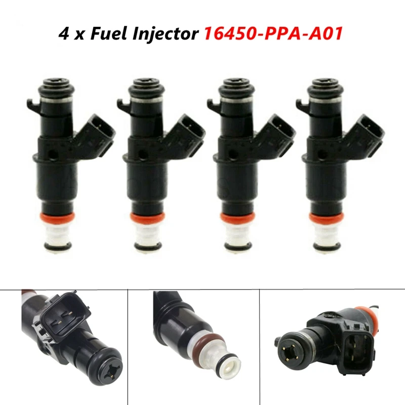 4 x Fuel Injector 16450 PPA A01 For 2002 2004 Honda CRV CR V 2.4L L4