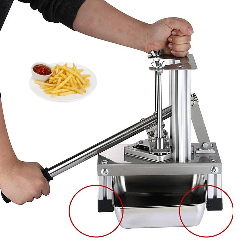 French Fry Cutter, Commercial Electric Potato Fries Cutter Stainless Steel  Potato Chipper with 7mm/10mm Blades, Professional Vegetable Slicer Kitchen