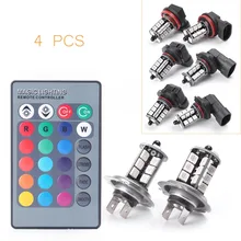 2 Stuks Cob H7 C6 7600LM 5050 Smd Led Auto Koplamp Conversie Kit Hi/Lo Beam Lamp 6000K universele