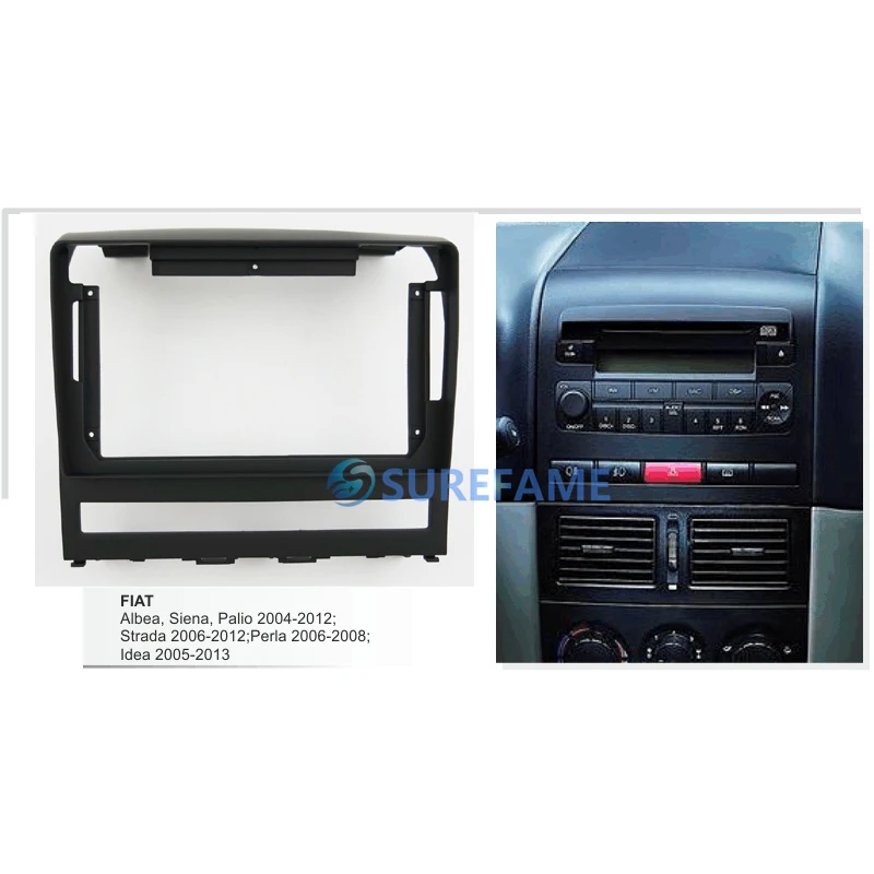 Автомобильный радиоприемник Fascia 9 дюймов для FIAT Albea Siena Palio 2004-2012 Perla 2006-2008 комплект