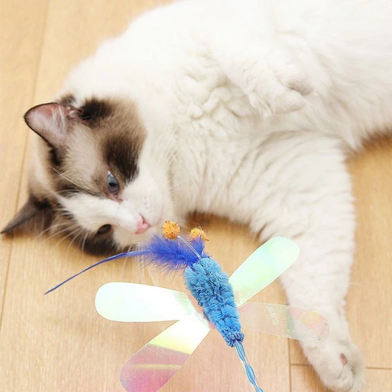 butterfly cat toy wand