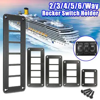 

2 3 4 5 6 Way Aluminum Rocker Switch Panel Housing Holder For Carling Boat Type Rocker Switches