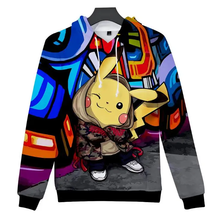 Пикачу из Pokemon Go 3D Толстовка с рисунком толстовки для мужчин и женщин Umbreon толстовки с капюшоном для мужчин пуловер куртка игровая Одежда для мальчиков