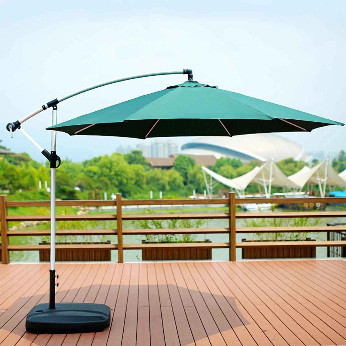 Costway 10 Hanging Umbrella Patio Sun Shade Offset Outdoor Market Cro Global Shop