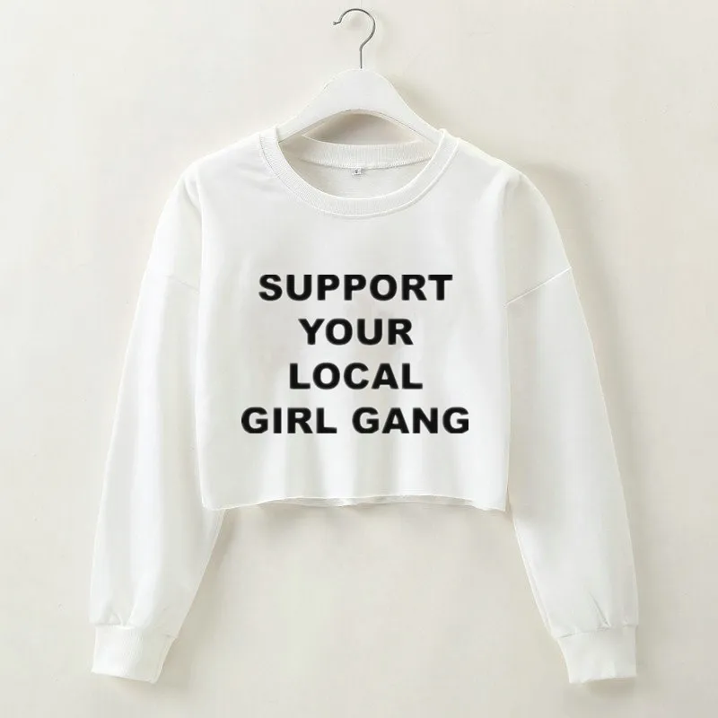 

Sweat Shirt Femme Letter Sweatshirt Long Sleeve Crop Top White Black Yellow Top Cropped Moletom Sudaderas Cortas Moletom Amarelo