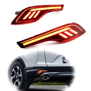 

Red LED Rear Bumper Reflectors Fog Brake Tail Light Lamps Kit Turn Signal Light for Honda CRV CR-V Accessories 2017-2019