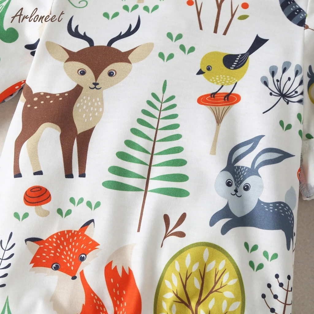 ARLONEET autumn baby rompers coats for infant clothes Cartoon hooded lovely jumpsuits for baby boys clothes 0-12 Months