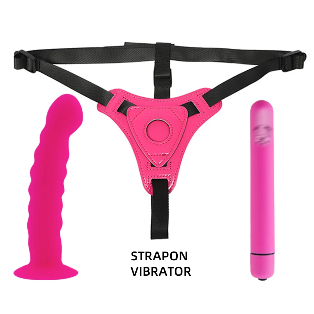 Sex Toys Gay Erotic Toys Strapon Silicone Dildo G-string With Long Bullet Vibrator Penis for Lesbian Funny Toy Woman Man Strap On Dildos