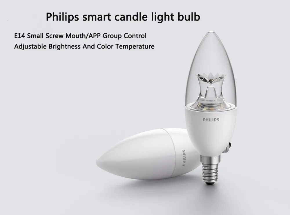 New Original Youpin Smart Candle Shape LED Lamp E14 Bulb light 3.5W 0.1A 220-240V 5060Hz Wifi Remote Control Work for Mi home App