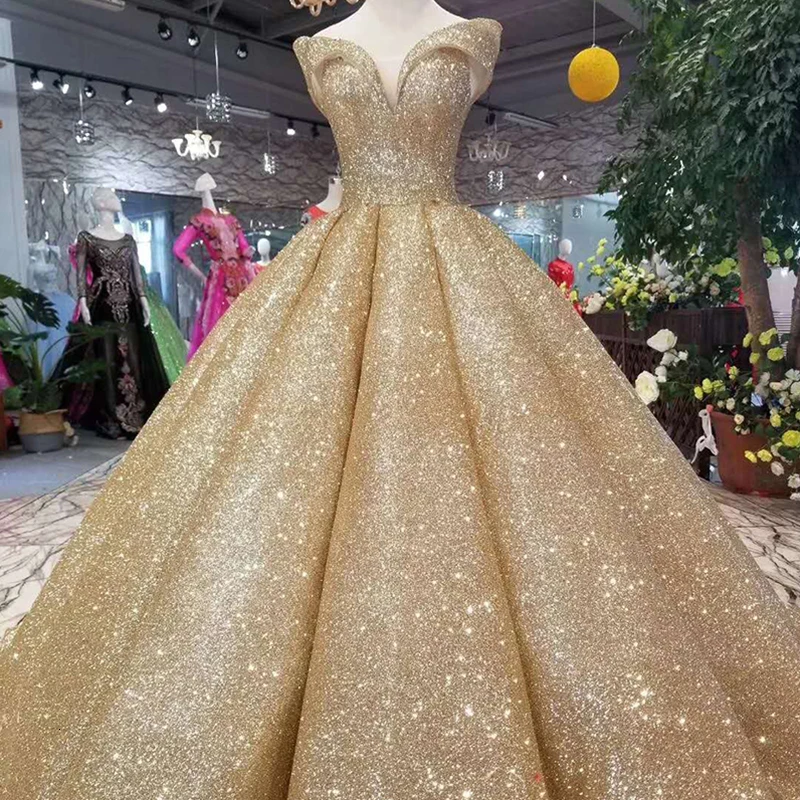 BacklakeGirls роскошное блестящее Золотое Платье в Дубае, праздничное платье в африканском стиле с открытыми плечами и v-образным вырезом, плиссированное блестящее бальное платье Bata De Novia