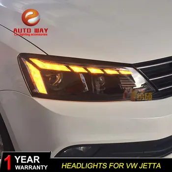 

Car Styling Head Lamp case for VW Jetta 2012-2019 LED Headlights VW Jetta Headlight DRL Lens Double Beam Bi-Xenon LED